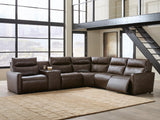 ModZ 6-Piece Power Reclining Sectional with Audio Console