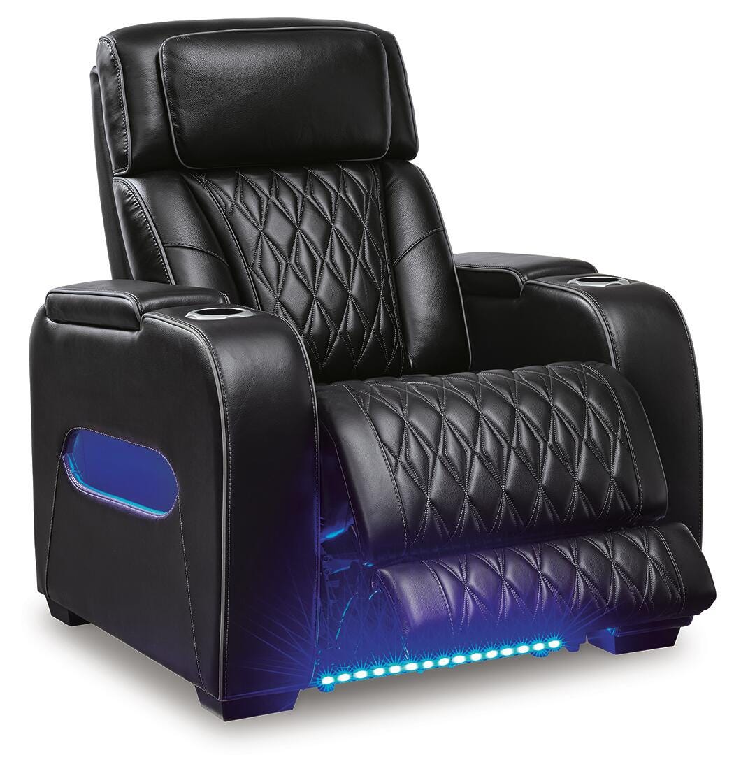 Boyington Dual Power Leather Sofa, Loveseat and Recliner