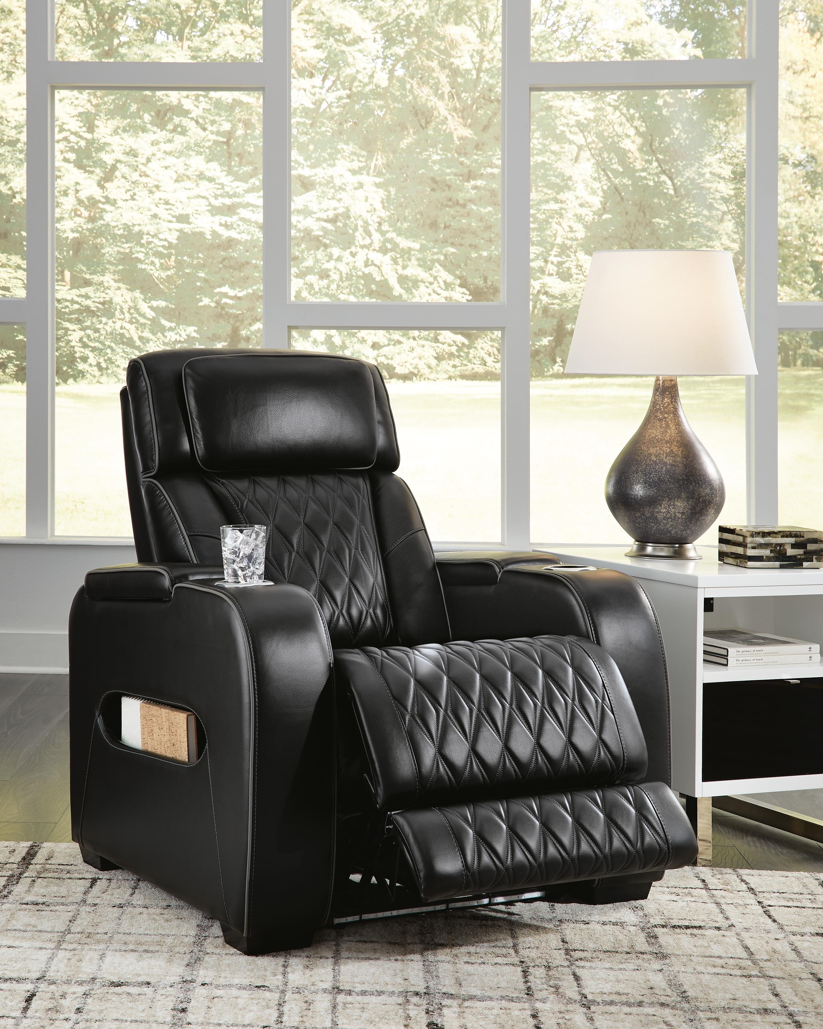 Boyington Dual Power Leather Sofa, Loveseat and Recliner
