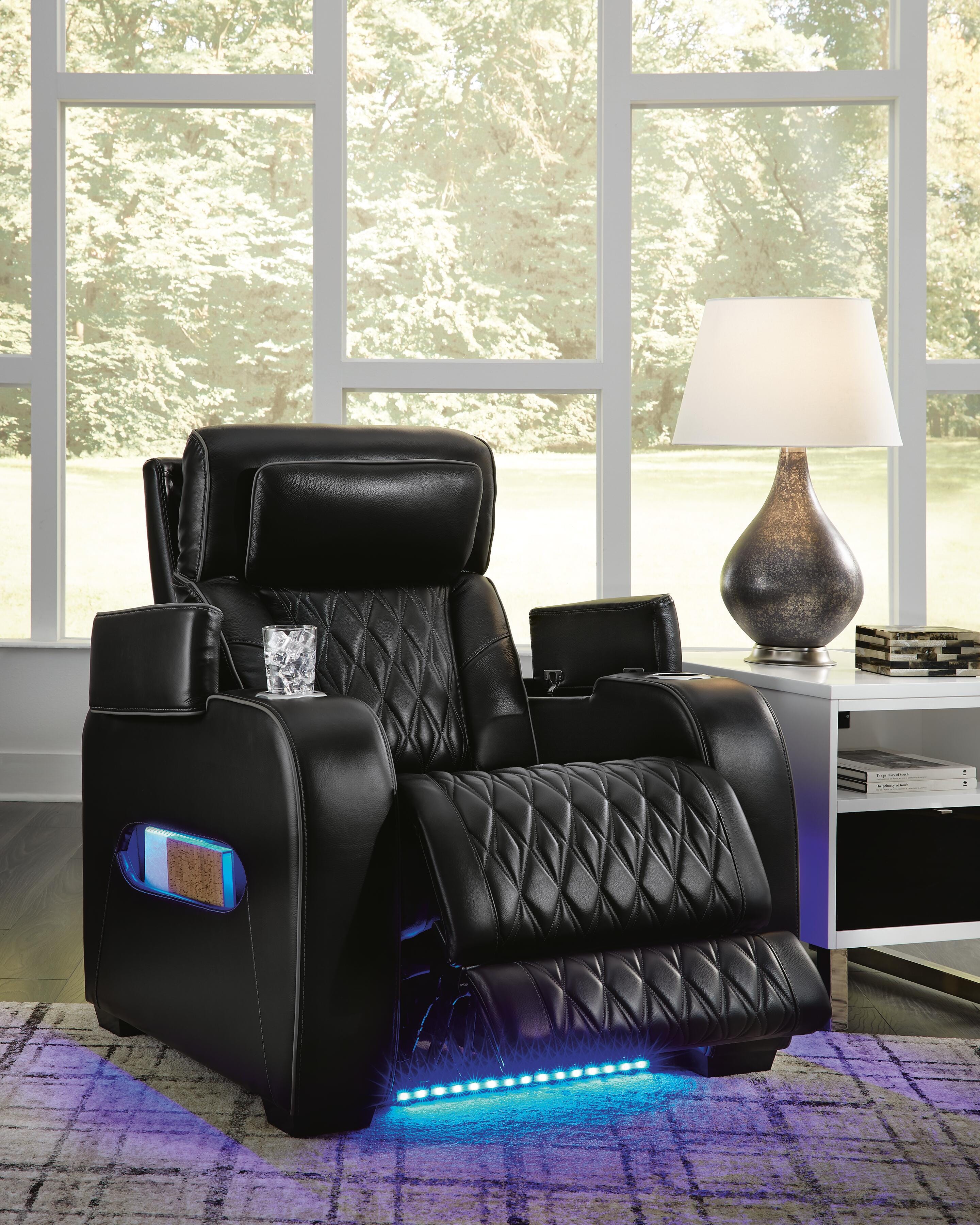 Boyington Dual Power Leather Sofa, Loveseat and Recliner