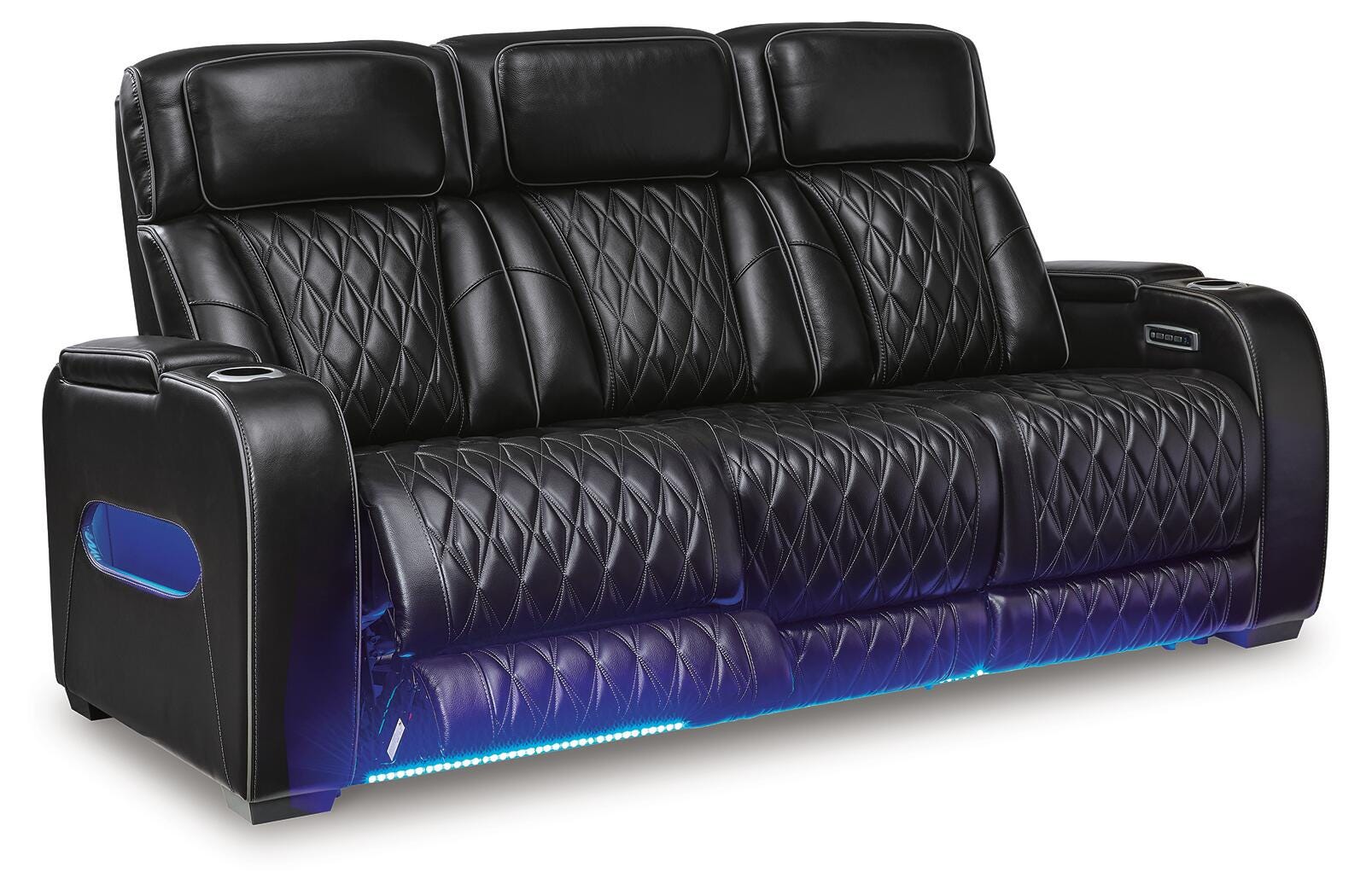 Boyington Dual Power Leather Sofa, Loveseat and Recliner
