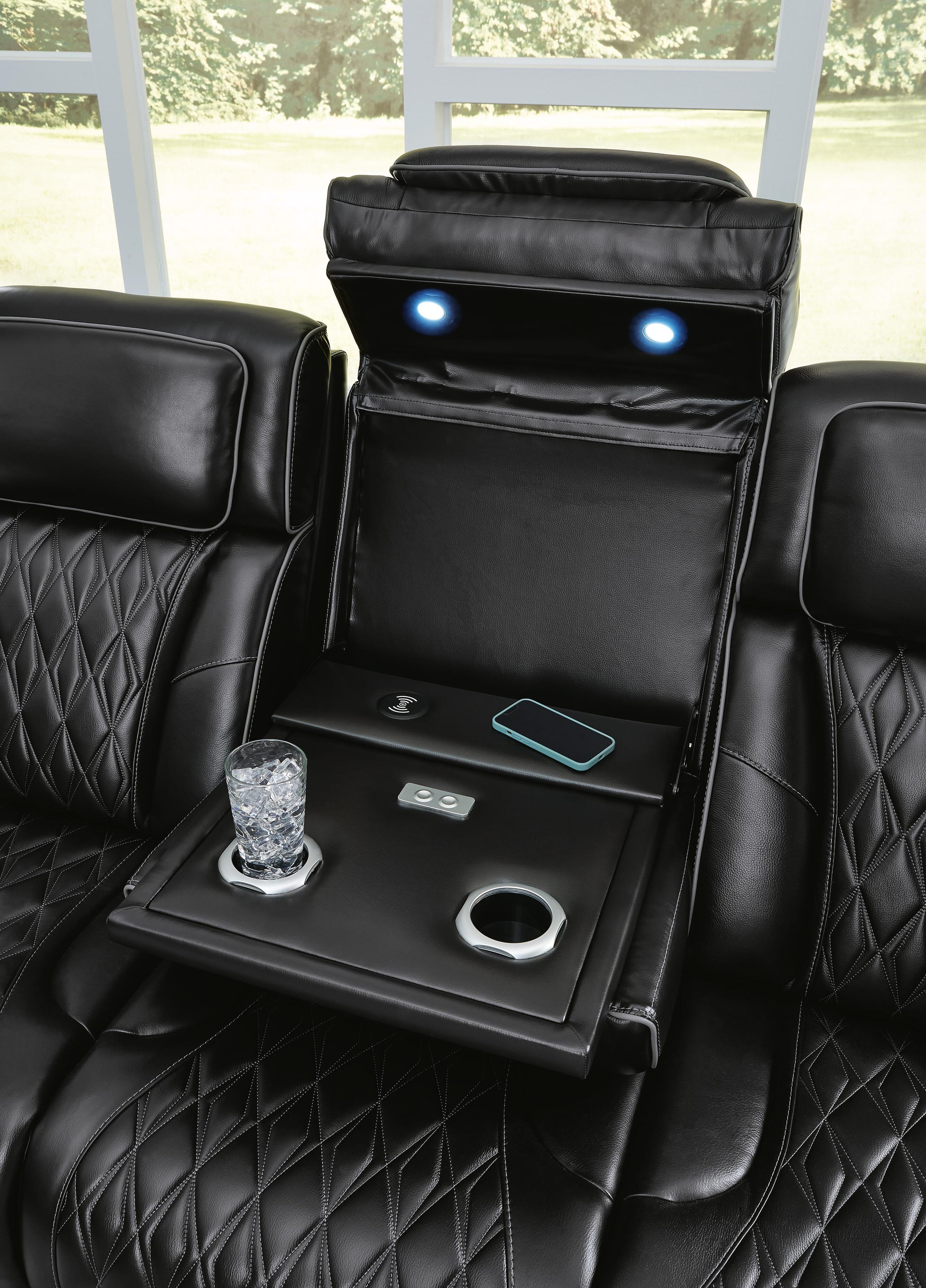 Boyington Dual Power Leather Reclining Sofa and Loveseat