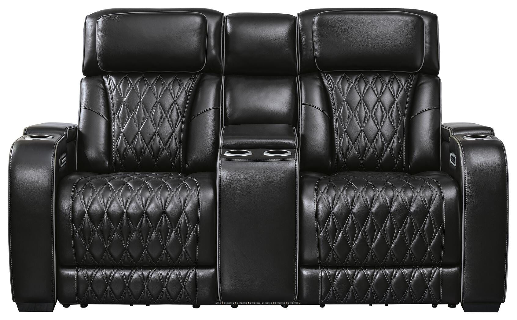 Boyington Dual Power Leather Sofa, Loveseat and Recliner