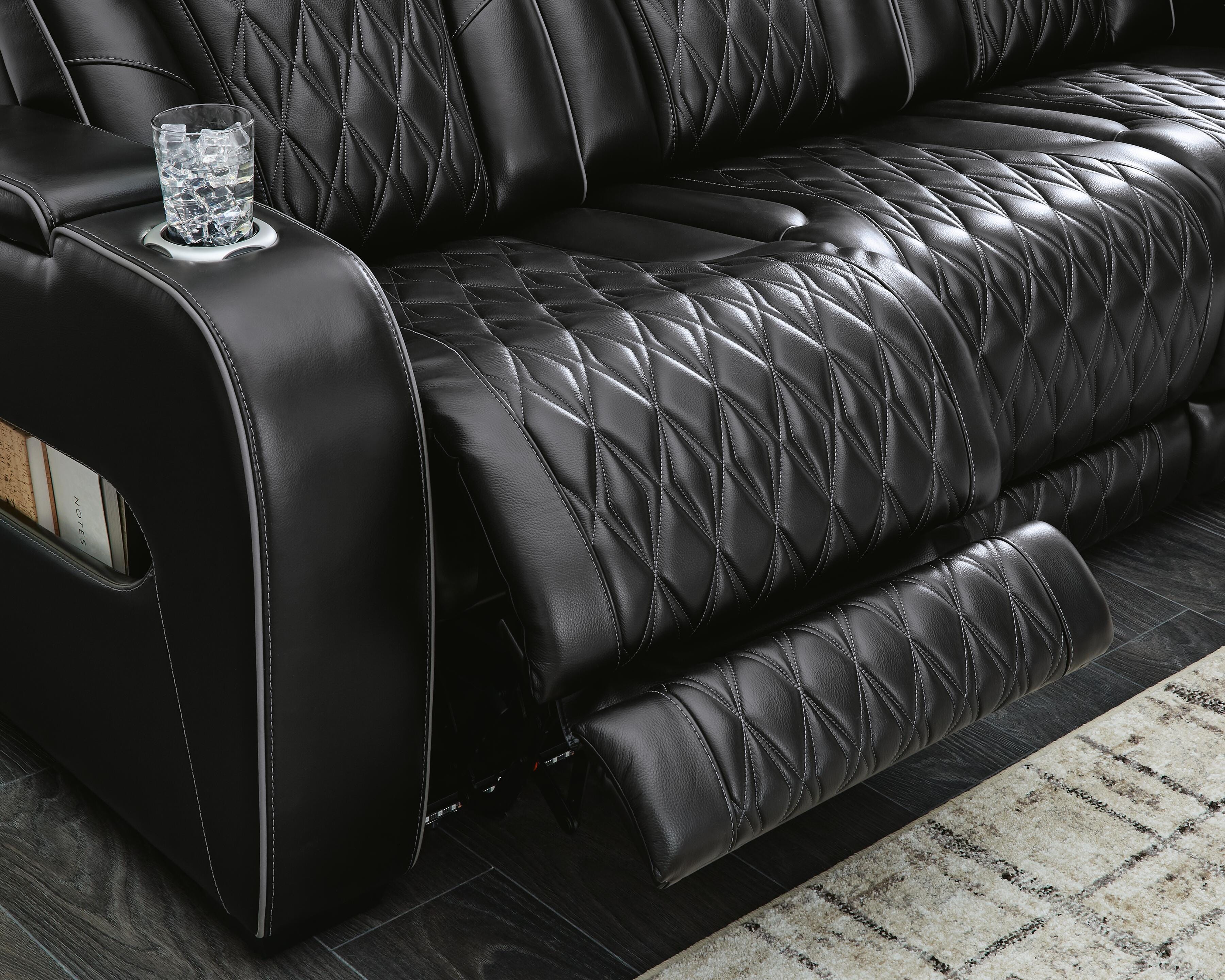 Boyington Dual Power Leather Sofa, Loveseat and Recliner