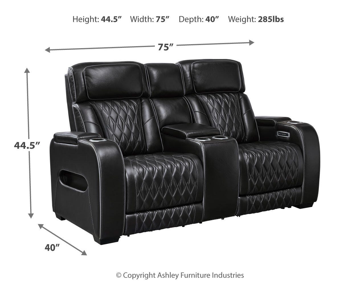 Boyington Dual Power Leather Sofa, Loveseat and Recliner