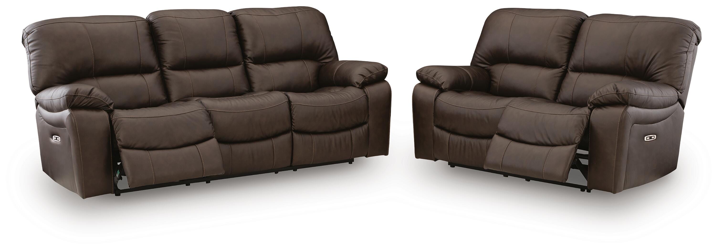 Leesworth Leather Power Sofa and Loveseat