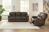 Leesworth Leather Power Sofa and Loveseat
