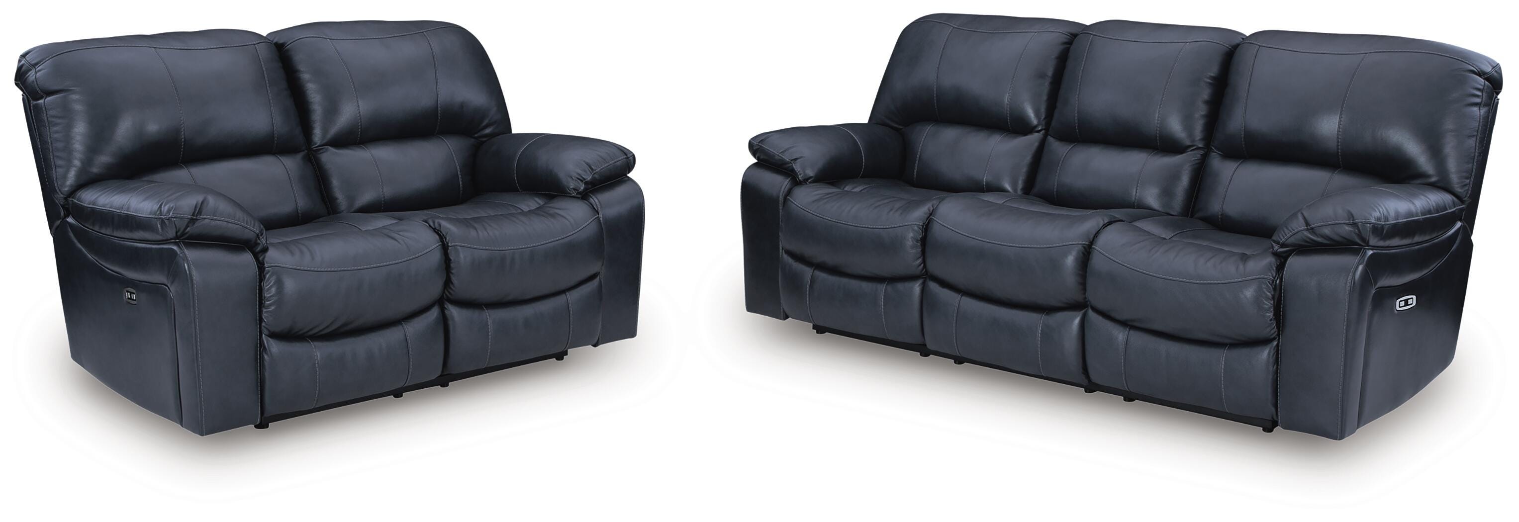 Leesworth Leather Power Sofa and Loveseat