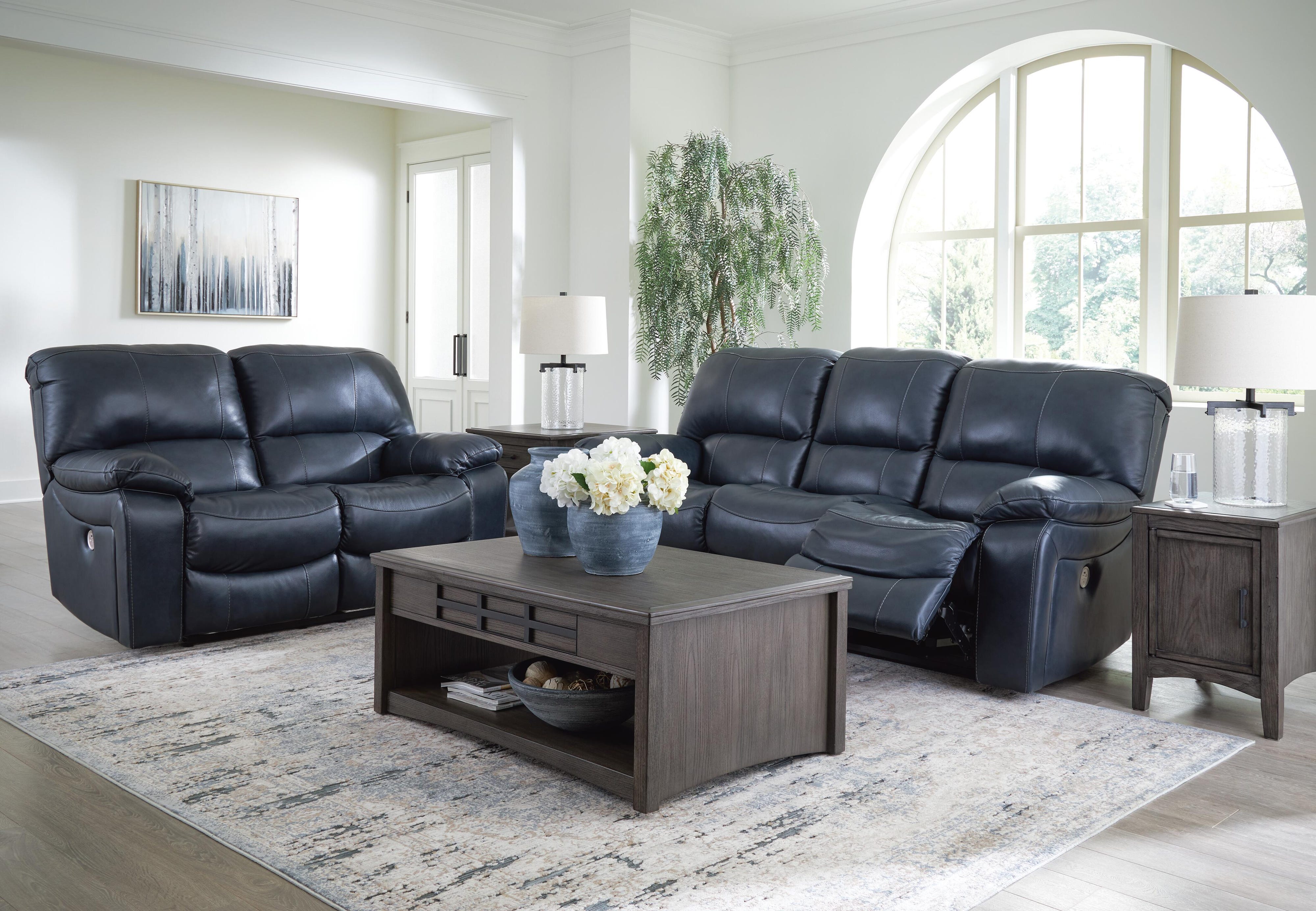 Leesworth Leather Power Sofa and Loveseat