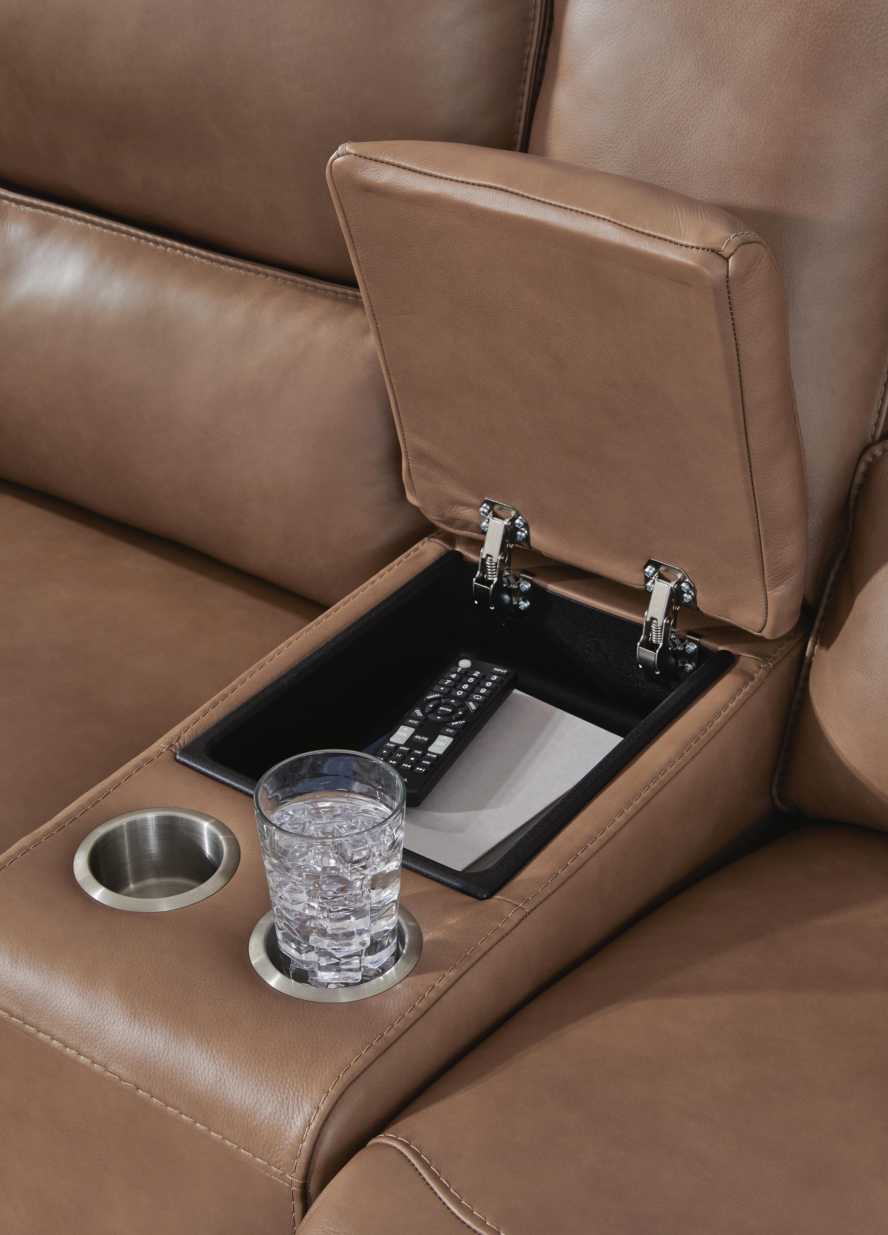 DeepWakes Silverbrooke Dual Power Leather Reclining Sofa and Loveseat