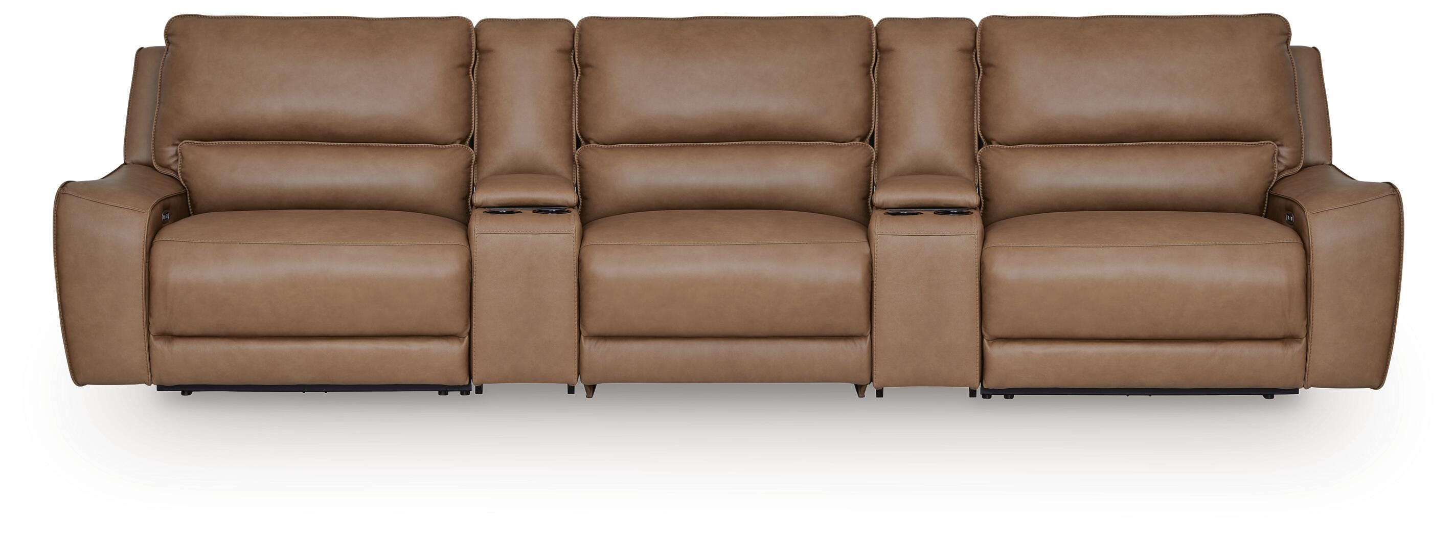 DeepWakes 5-Piece Reclining Sectional with Storage Consoles