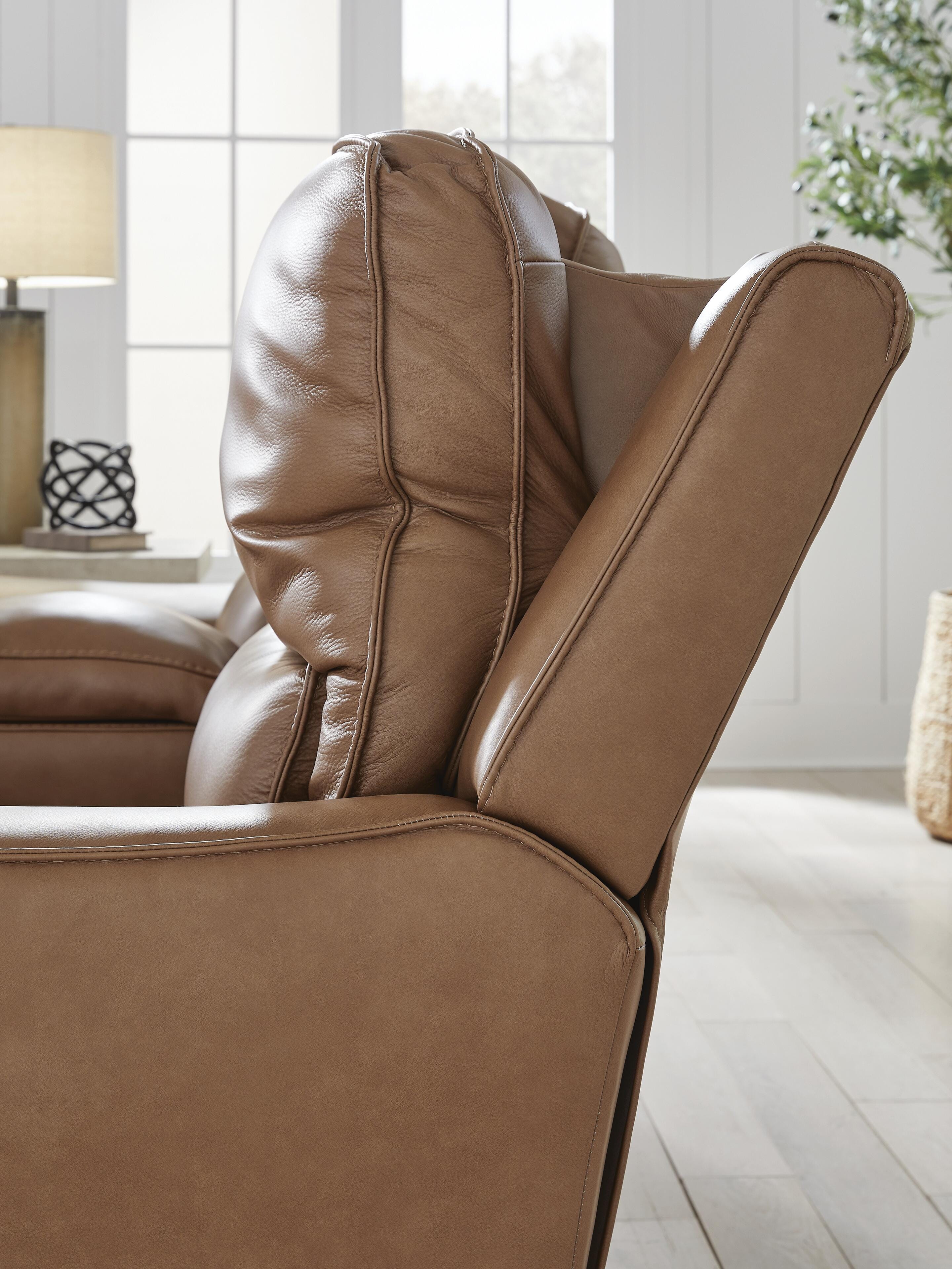 DeepWakes Silverbrooke Dual Power Leather Reclining Sofa and Loveseat