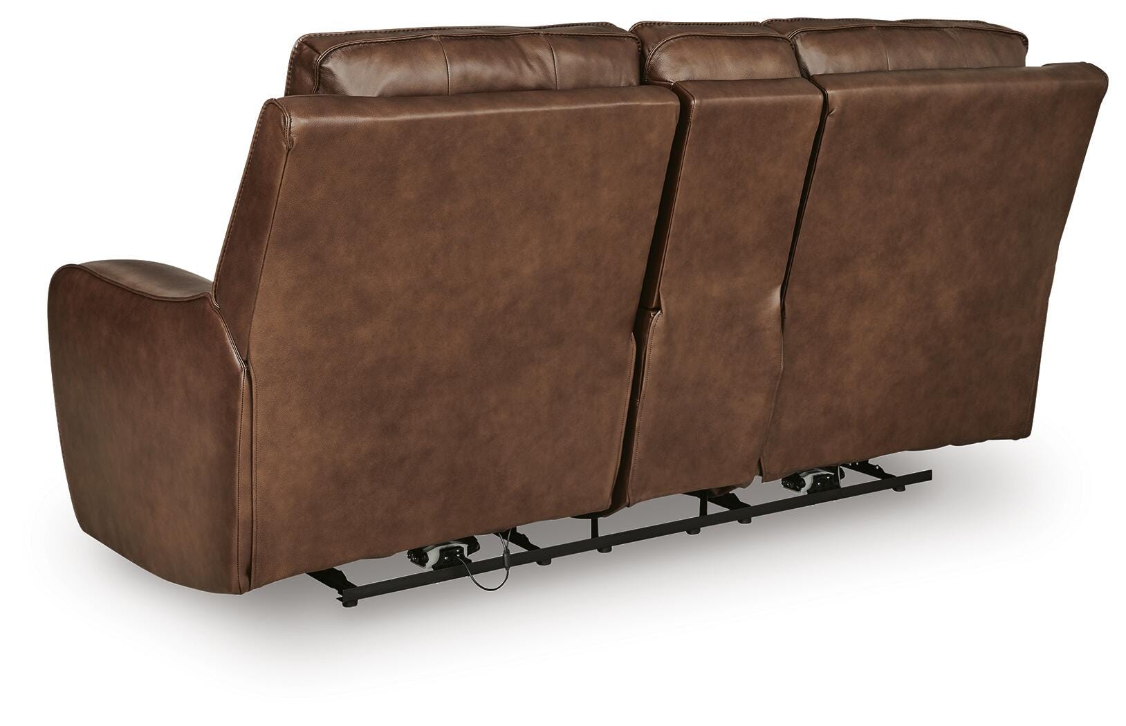 DeepWakes Silverbrooke Dual Power Leather Reclining Sofa and Loveseat