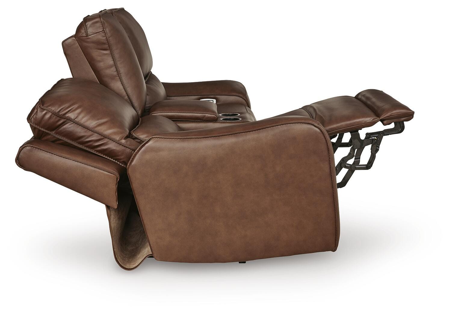DeepWakes Silverbrooke Dual Power Leather Reclining Sofa and Loveseat