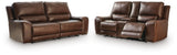 DeepWakes Silverbrooke Dual Power Leather Reclining Sofa and Loveseat