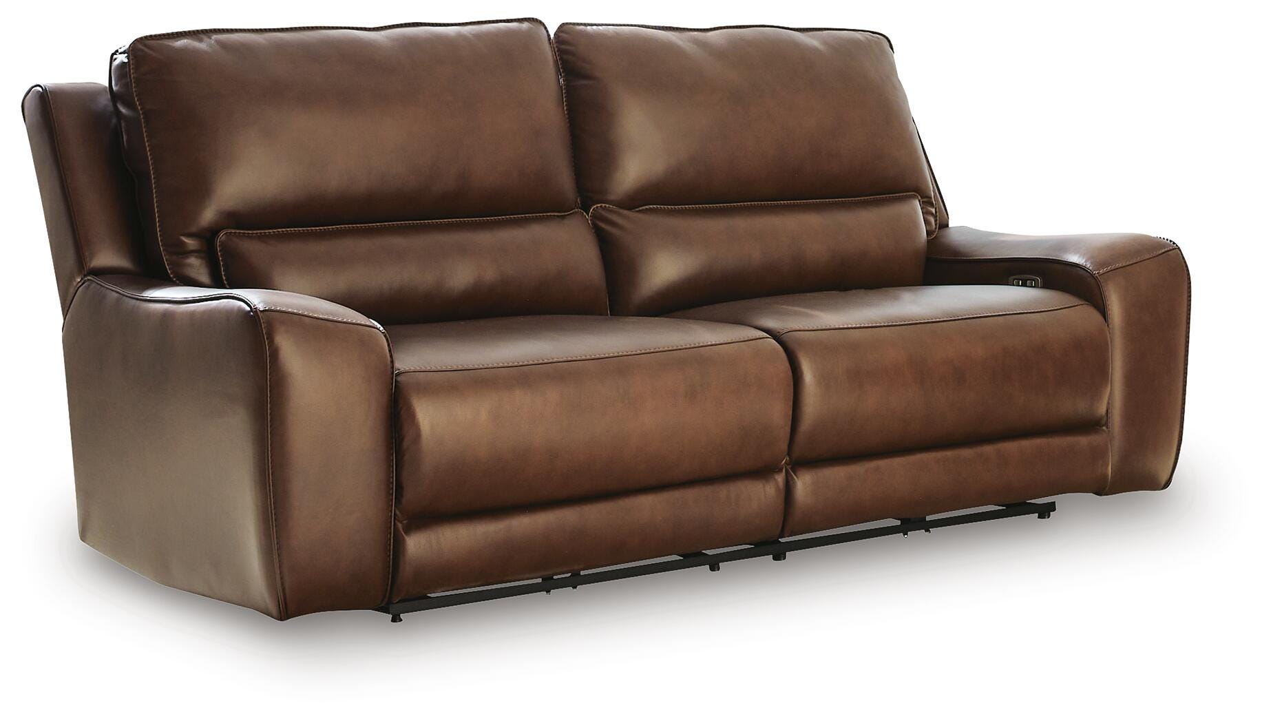 DeepWakes Silverbrooke Dual Power Leather Reclining Sofa and Loveseat