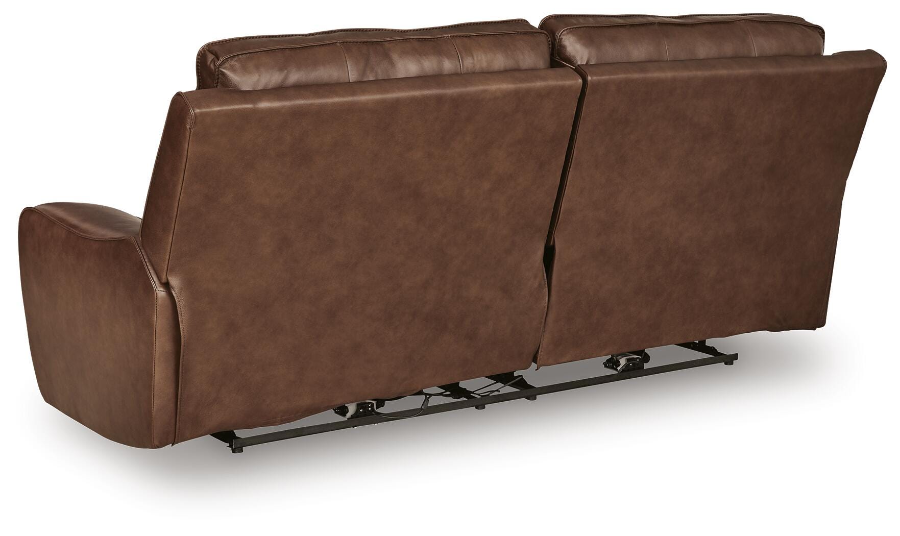 DeepWakes Silverbrooke Dual Power Leather Reclining Sofa and Loveseat