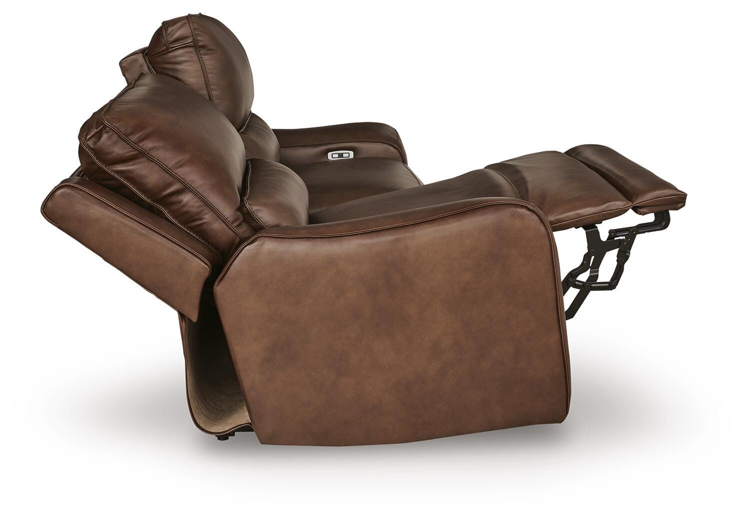 DeepWakes Silverbrooke Dual Power Leather Reclining Sofa and Loveseat