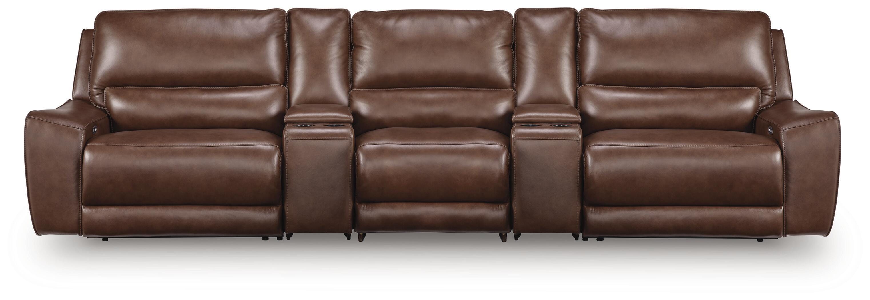 DeepWakes 5-Piece Reclining Sectional with Storage Consoles