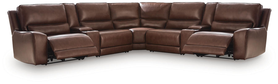 DeepWakes 7-Piece Reclining Sectional with Storage Consoles