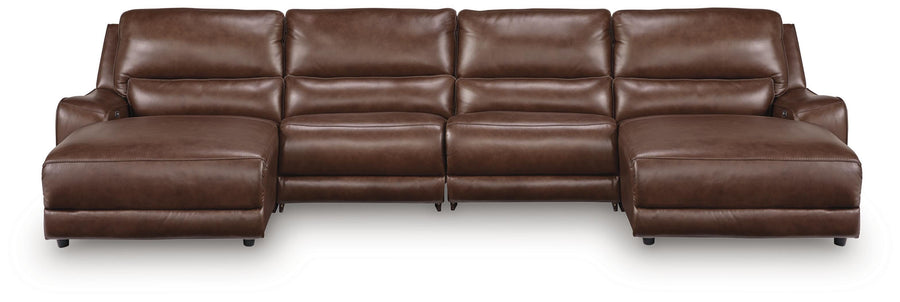 DeepWakes 4-Piece Reclining Sectional with Double Chaise
