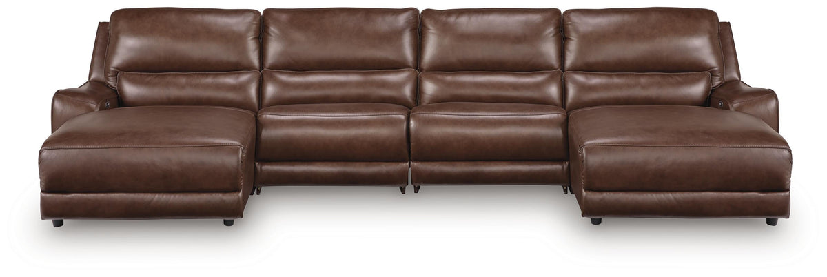 DeepWakes 4-Piece Reclining Sectional with Double Chaise