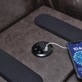 Crossplex Beadel Dual Power Leather Reclining Sofa and Loveseat