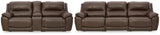 Dunleith 3-Piece Reclining Sofa and 3-Piece Loveseat with Console