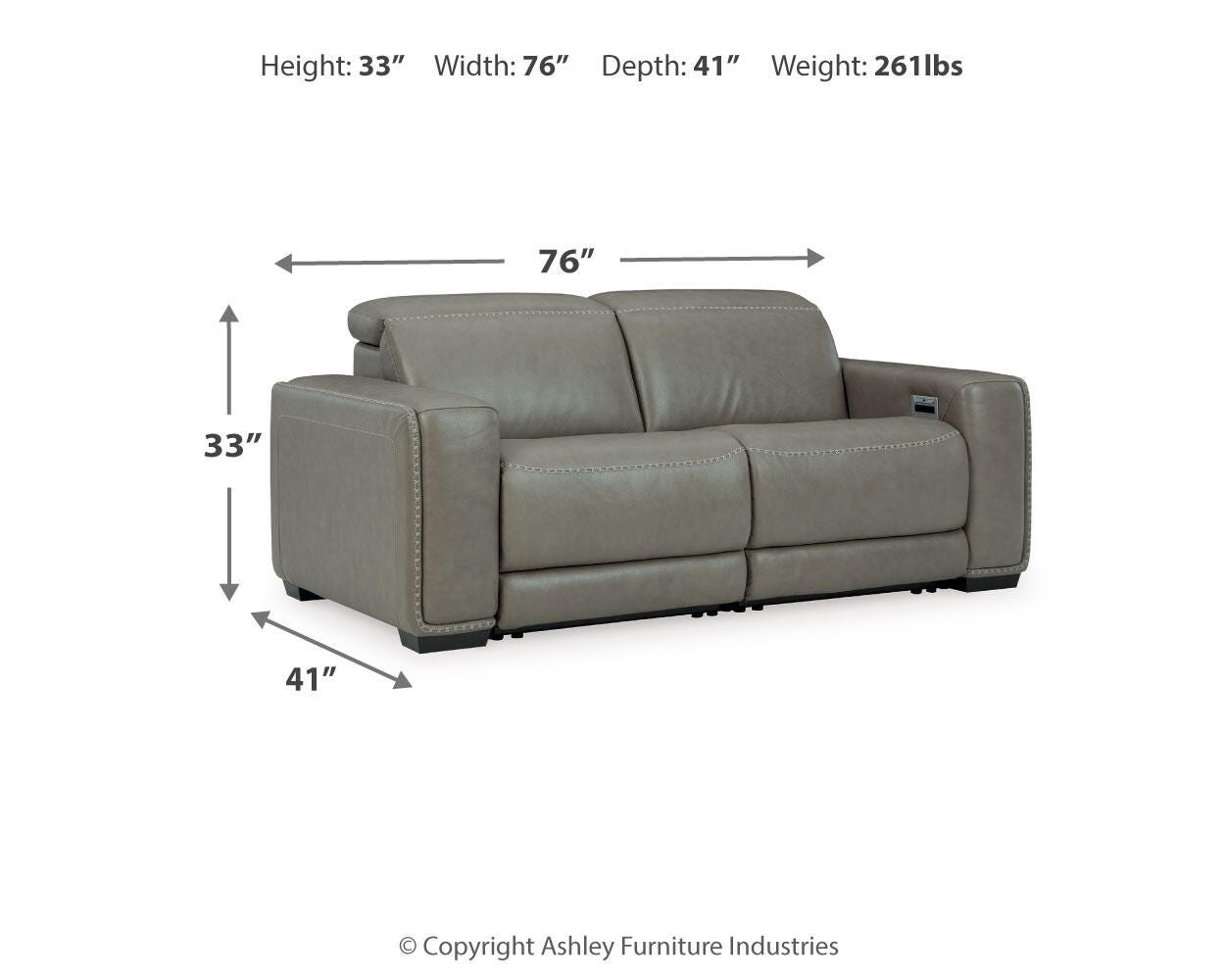 Correze 2-Piece Power Reclining Sectional