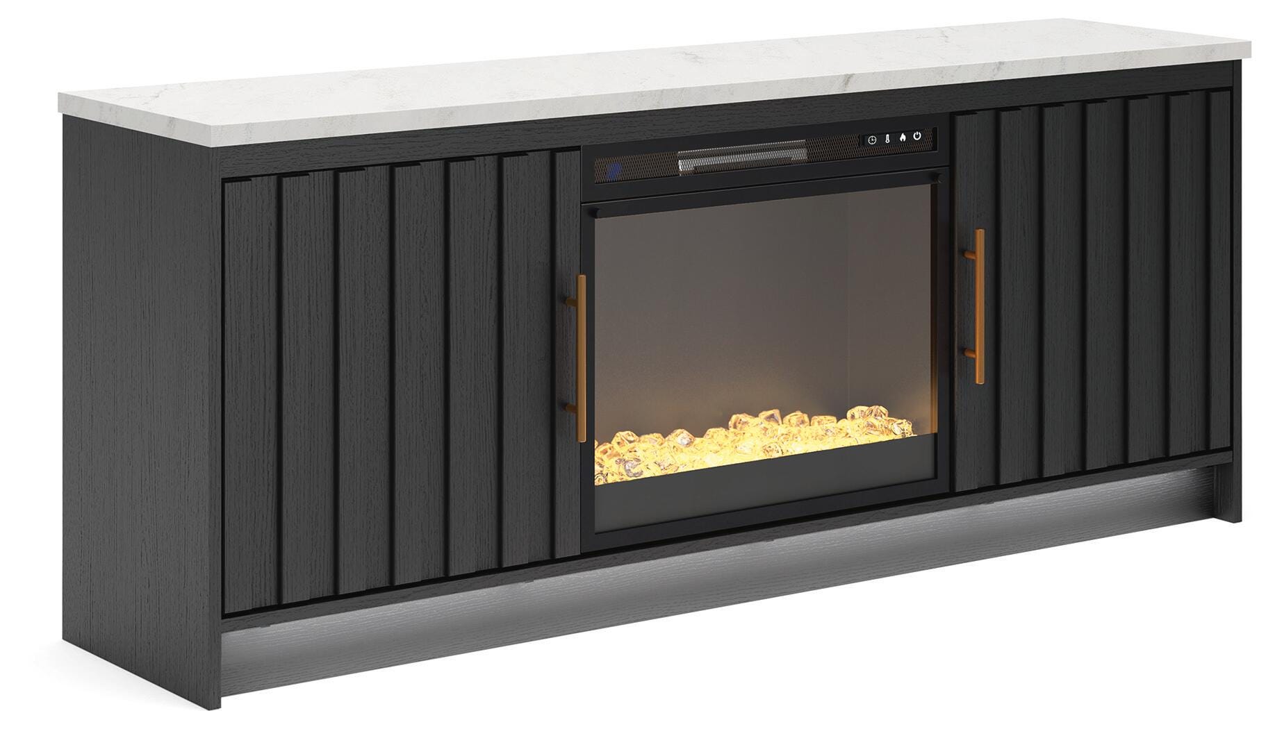 Cadmori 63" TV Stand with Electric Fireplace