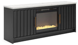 Cadmori 63" TV Stand with Electric Fireplace