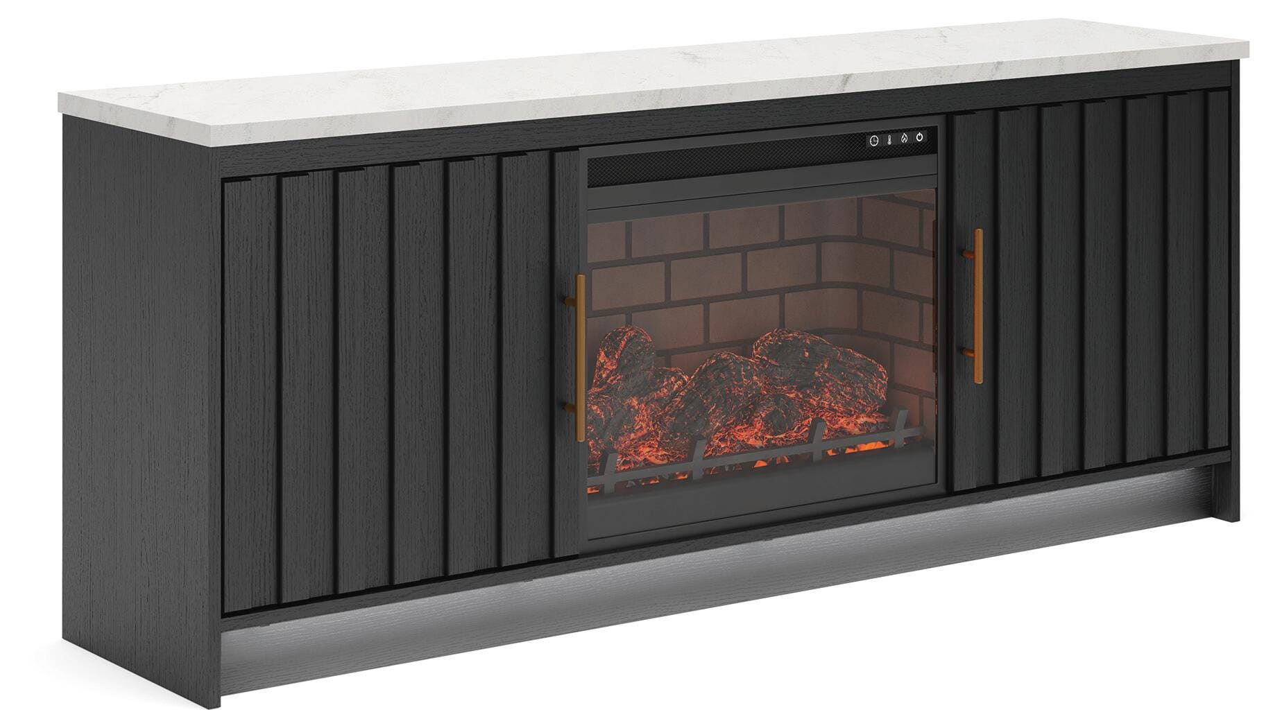 Cadmori 63" TV Stand with Electric Fireplace