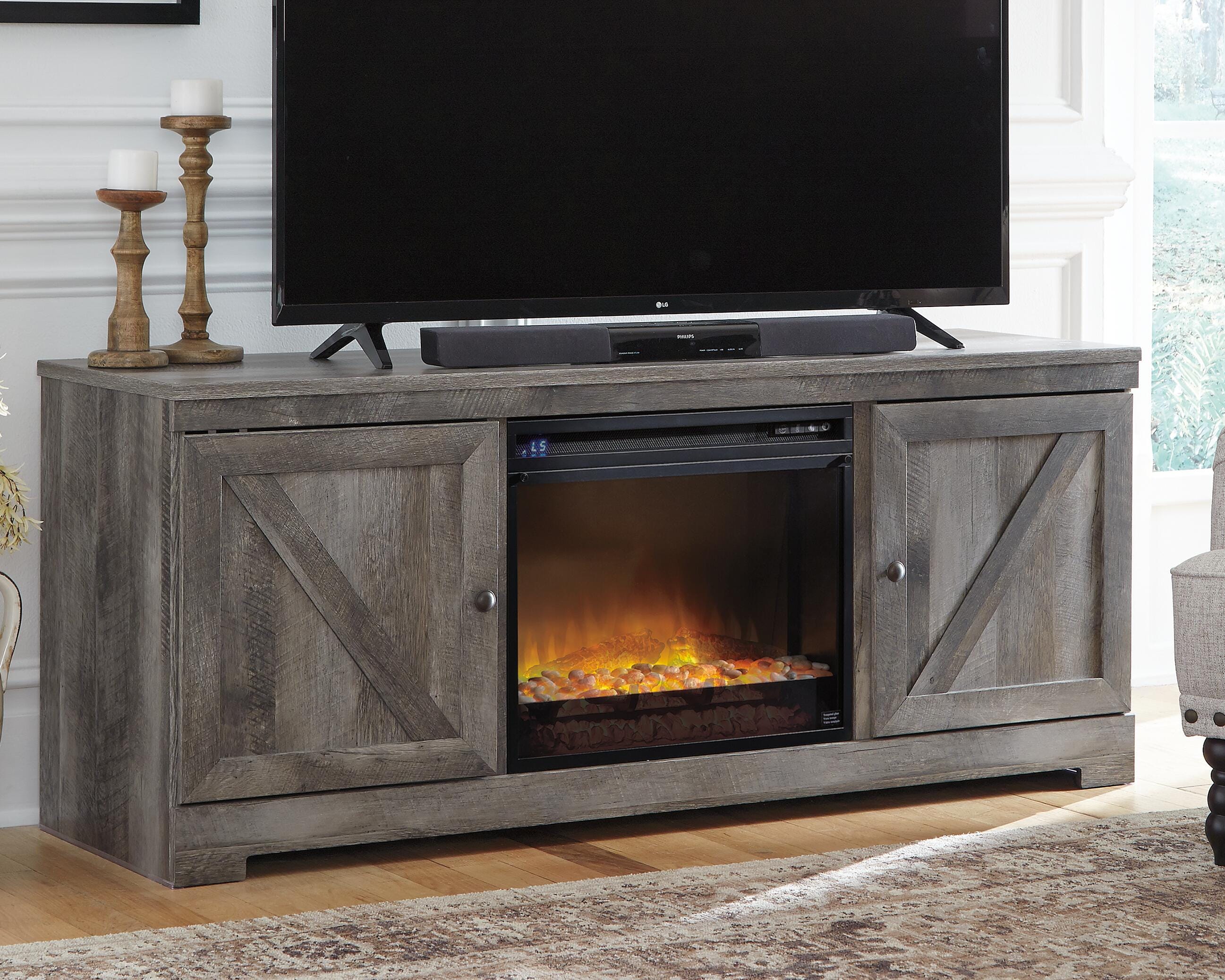 Wynnlow 63" TV Stand with Electric Fireplace