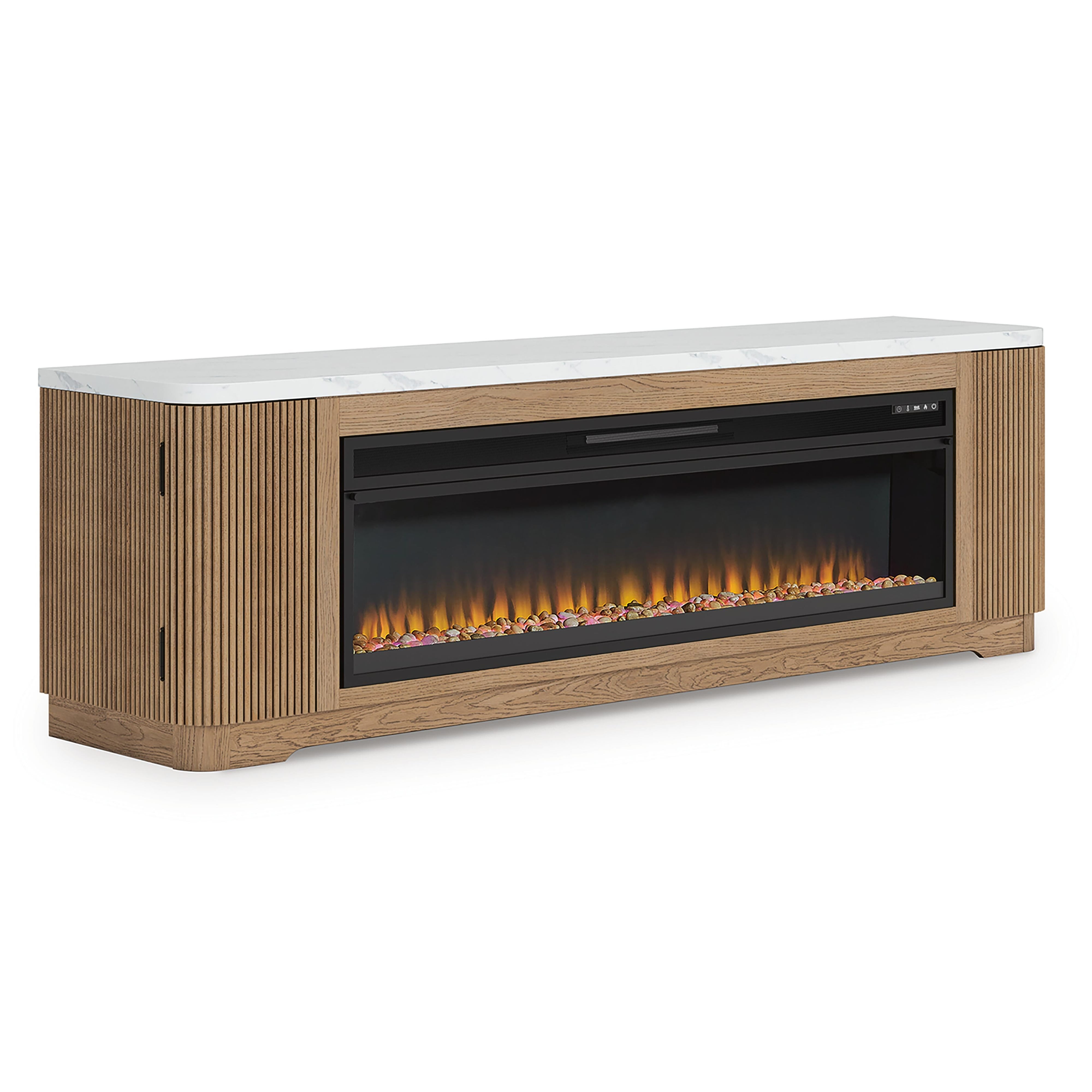 Camdill 80" TV Stand with Electric Fireplace