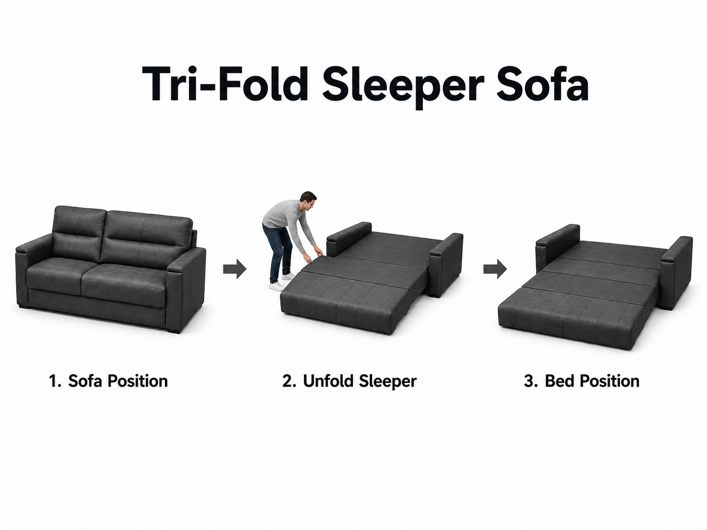 Tri-Fold RV Sofa Sleeper